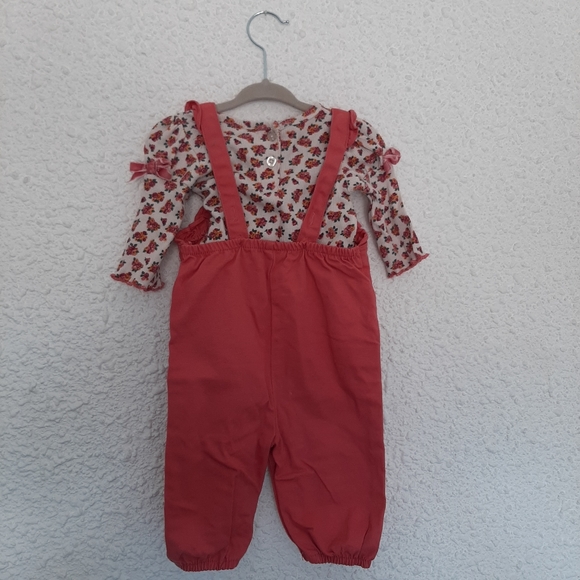 Floral Overall Set🌹3-6 months - Picture 4 of 8